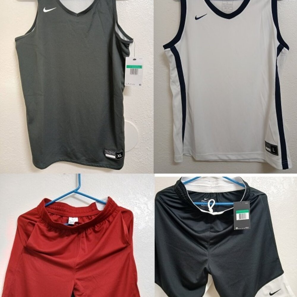 NIKE boys youth basketball shorts jerseys bundle lot XL